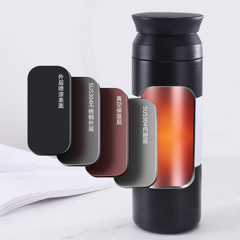 Cross-border element mug 304 stainless steel Japanese mini thermos mug men's and women's outdoor portable student advertising gift mug